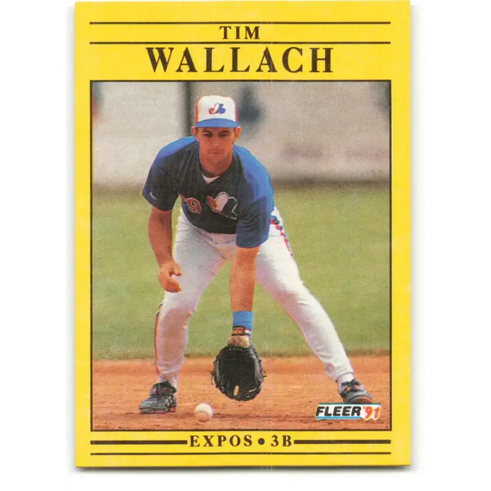 1991 Fleer #251 Tim Wallach NM-MT Montreal Expos Baseball Card - Baseball Card Single