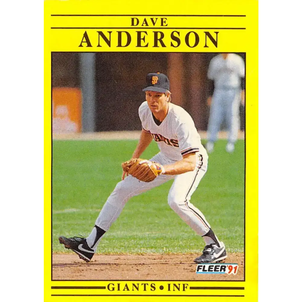 1991 Fleer #252 Dave Anderson NM-MT San Francisco Giants Baseball Card - Baseball Card Single