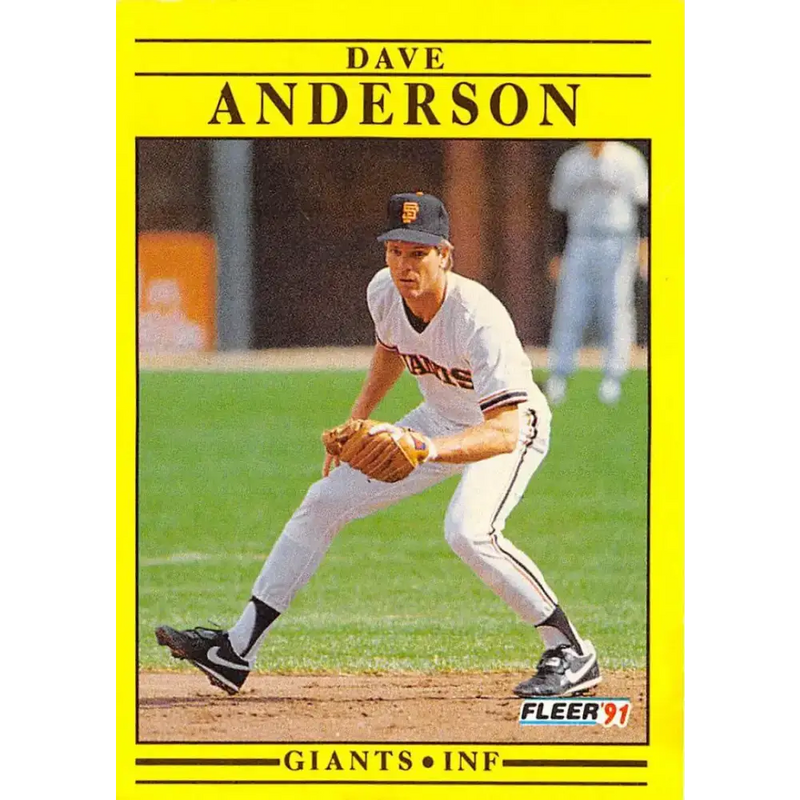 1991 Fleer #252 Dave Anderson NM-MT San Francisco Giants Baseball Card - Baseball Card Single
