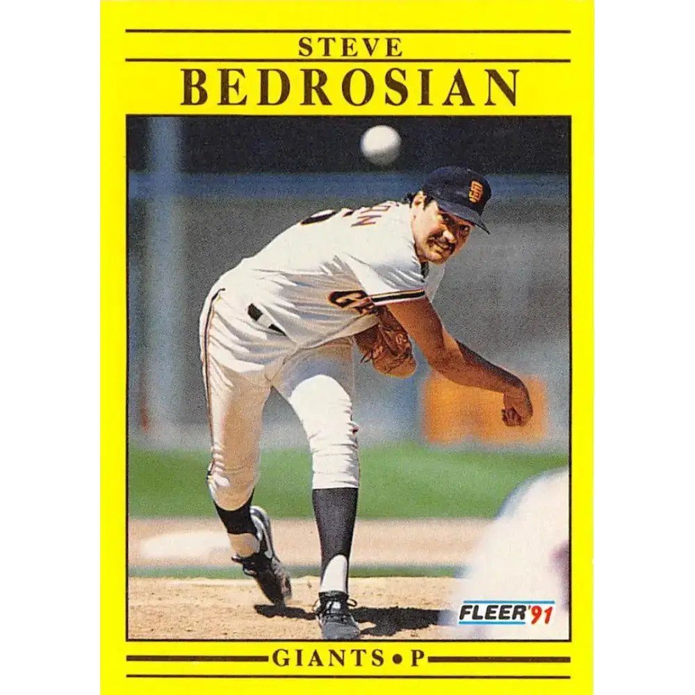 1991 Fleer #254 Steve Bedrosian NM-MT San Francisco Giants Baseball Card - Baseball Card Single