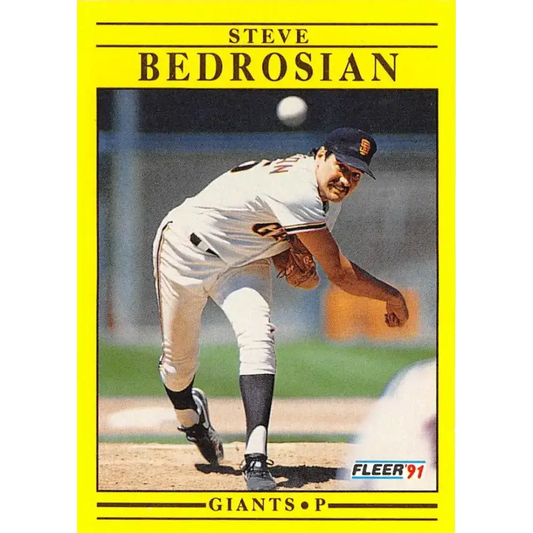 1991 Fleer #254 Steve Bedrosian NM-MT San Francisco Giants Baseball Card - Baseball Card Single