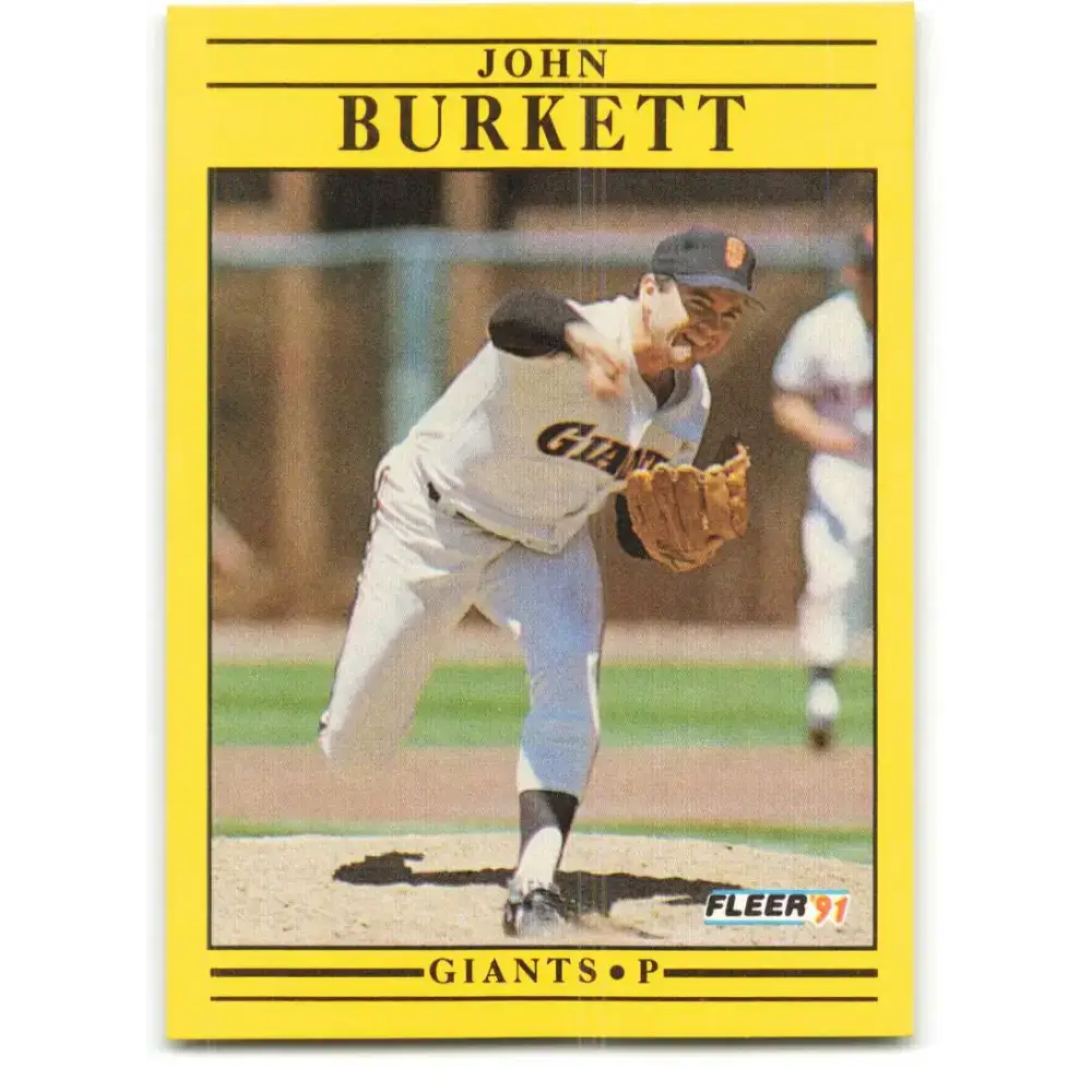 1991 Fleer #256 John Burkett NM-MT San Francisco Giants Baseball Card - Baseball Card Single