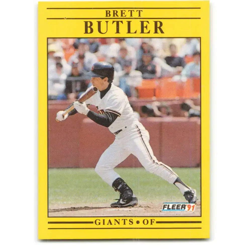 1991 Fleer #257 Brett Butler NM-MT San Francisco Giants Baseball Card - Baseball Card Single