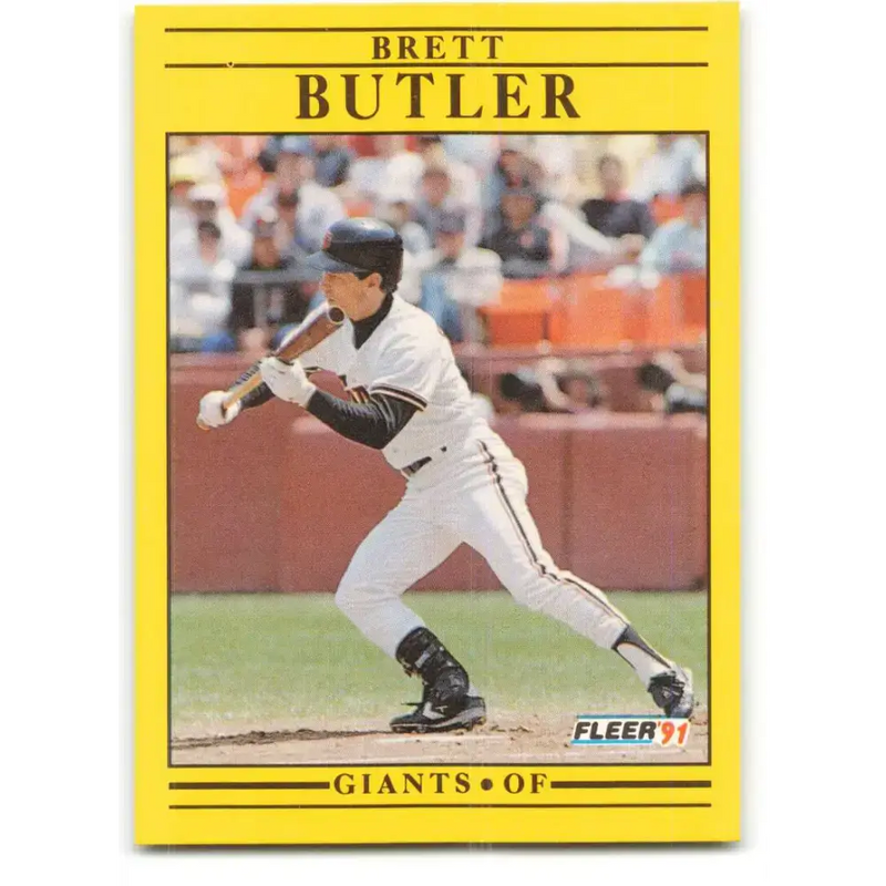 1991 Fleer #257 Brett Butler NM-MT San Francisco Giants Baseball Card - Baseball Card Single