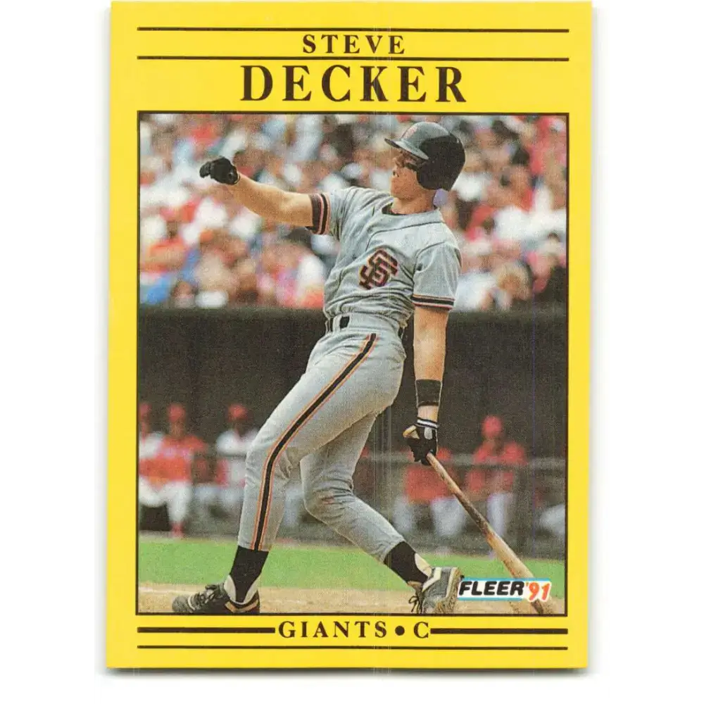 1991 Fleer #260 Steve Decker NM-MT RC Rookie San Francisco Giants Baseball Card - Baseball Card Single
