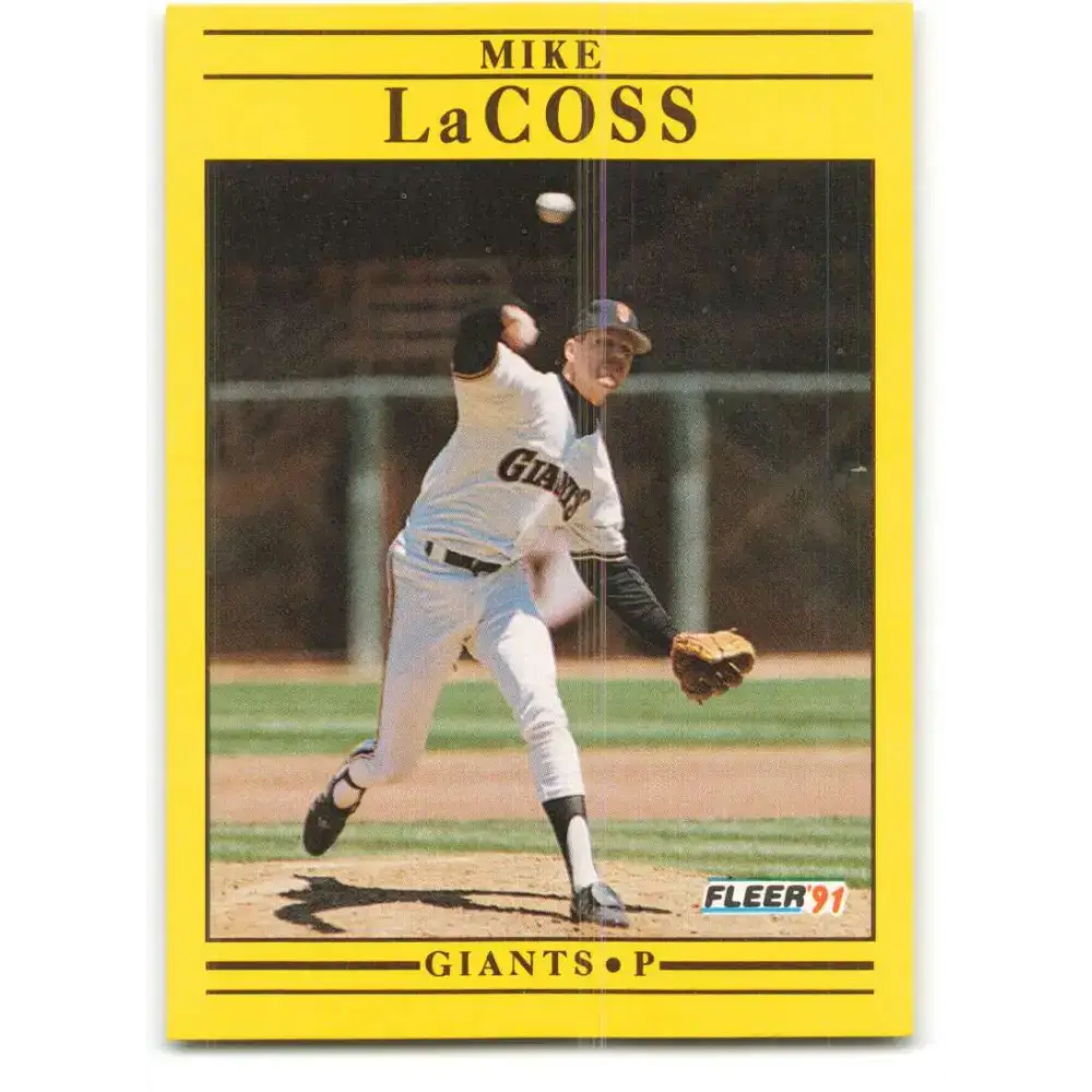 1991 Fleer #264 Mike LaCoss NM-MT San Francisco Giants Baseball Card - Baseball Card Single
