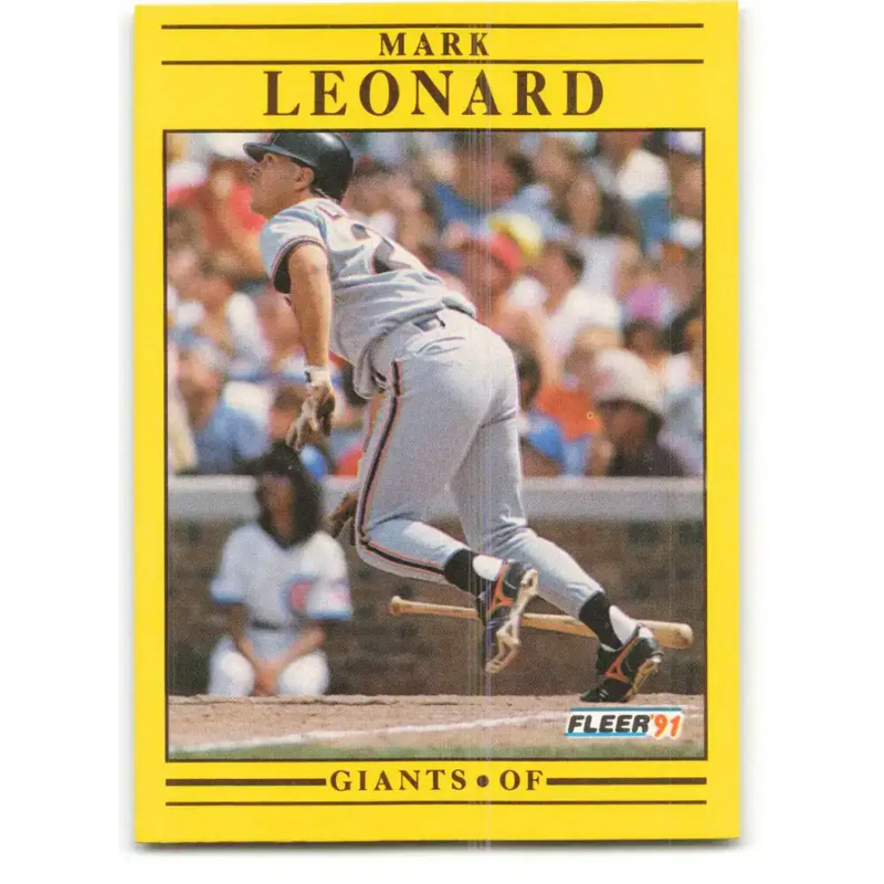 1991 Fleer #265 Mark Leonard NM-MT RC Rookie San Francisco Giants Baseball Card - Baseball Card Single