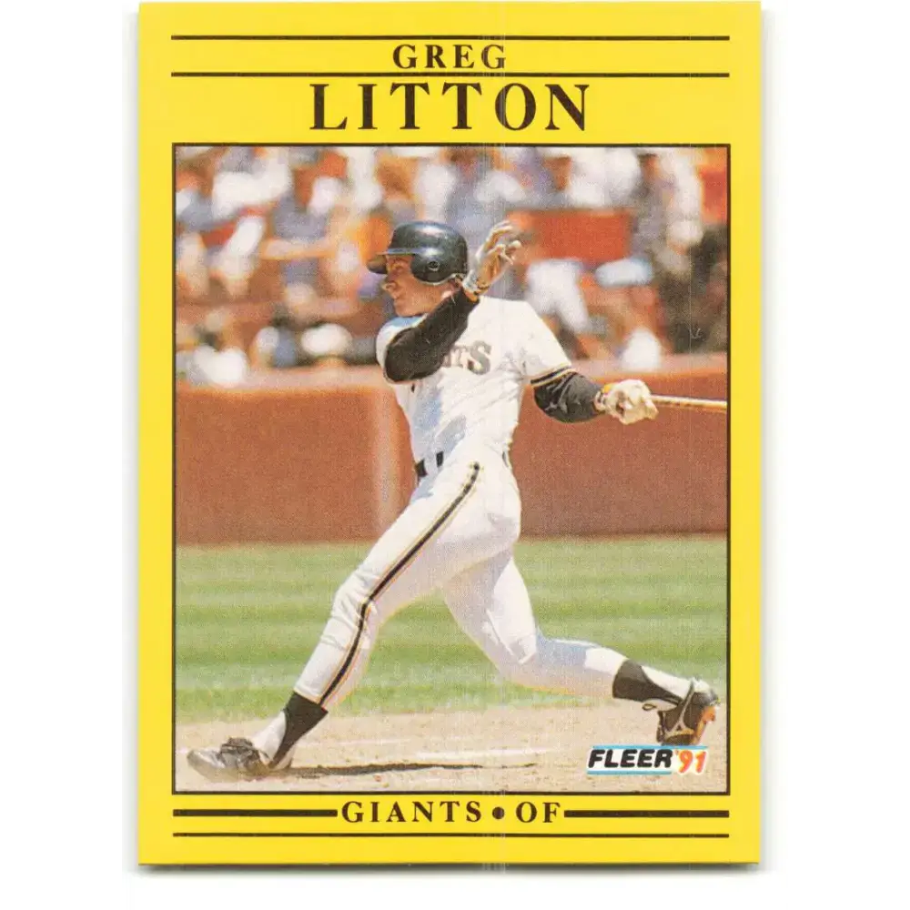 1991 Fleer #266 Greg Litton NM-MT San Francisco Giants Baseball Card - Baseball Card Single