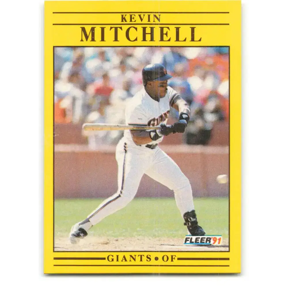 1991 Fleer #267 Kevin Mitchell NM-MT San Francisco Giants Baseball Card - Baseball Card Single