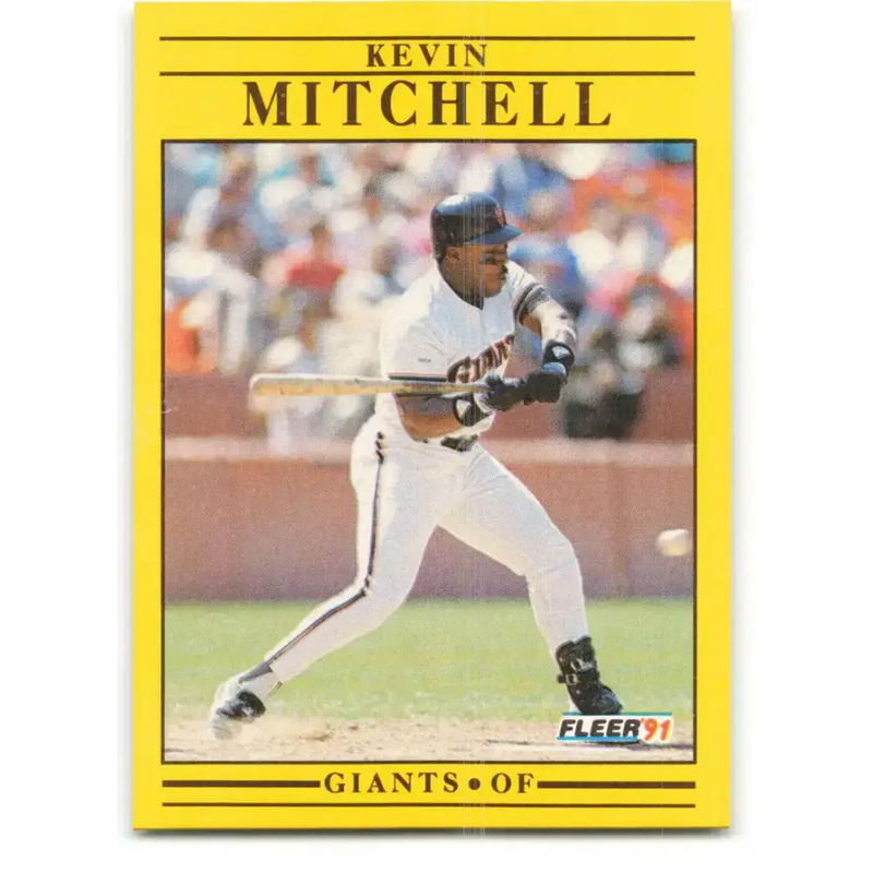 1991 Fleer #267 Kevin Mitchell NM-MT San Francisco Giants Baseball Card - Baseball Card Single