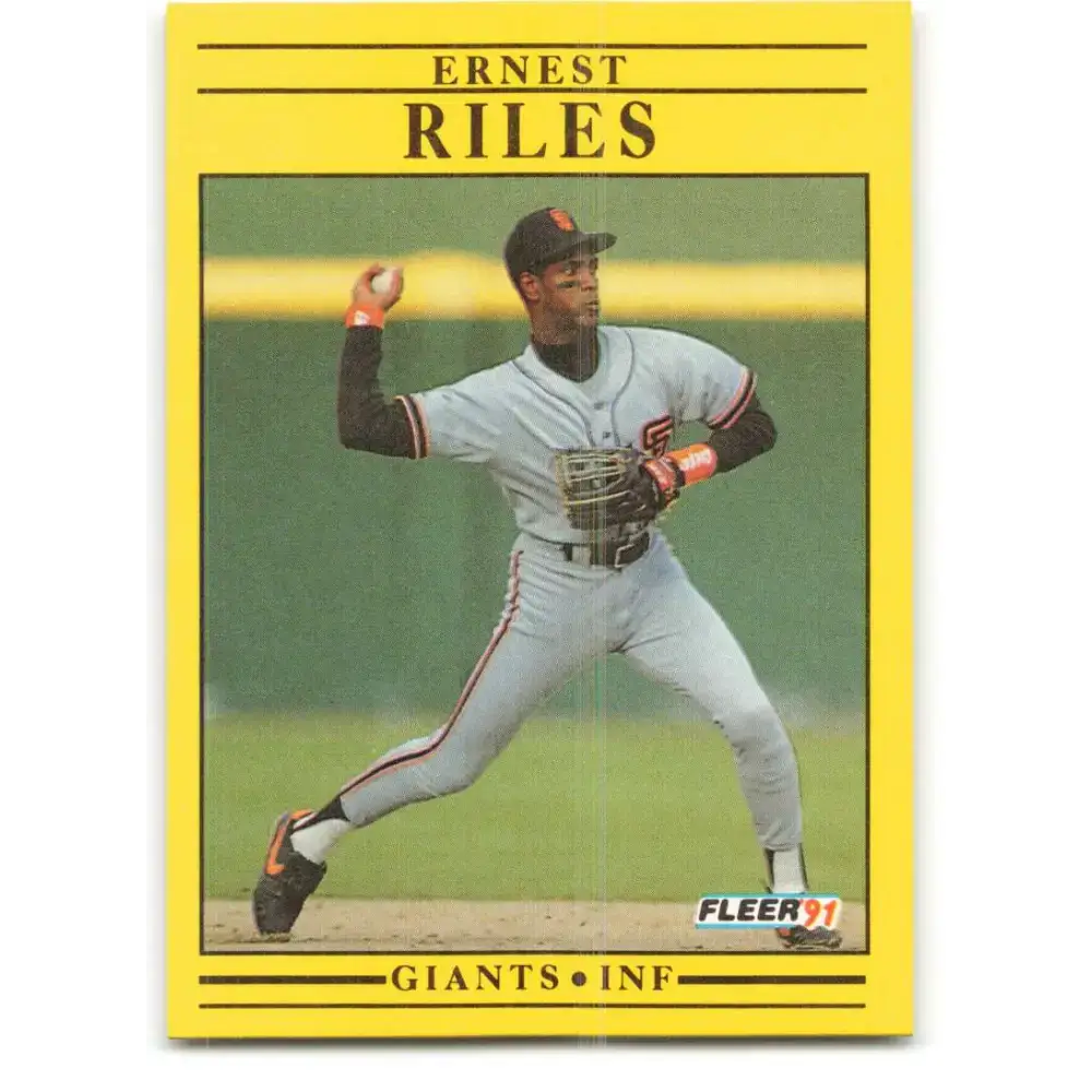 1991 Fleer #271 Ernest Riles NM-MT San Francisco Giants Baseball Card - Baseball Card Single