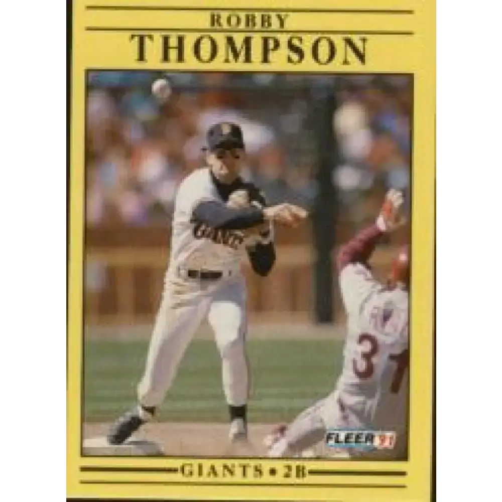 1991 Fleer #273 Robby Thompson NM-MT San Francisco Giants Baseball Card - Baseball Card Single