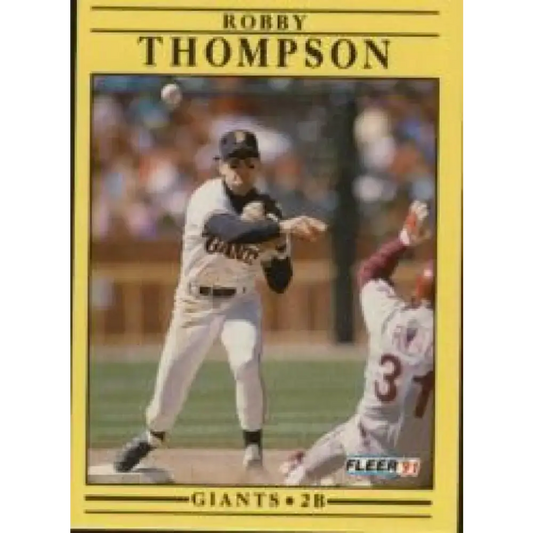 1991 Fleer #273 Robby Thompson NM-MT San Francisco Giants Baseball Card - Baseball Card Single