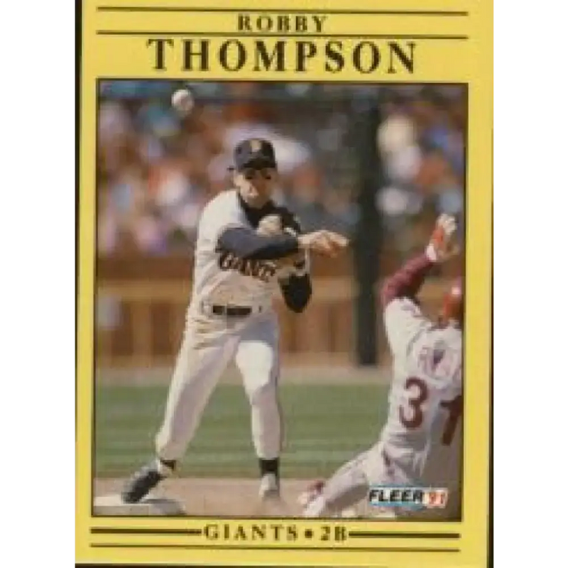 1991 Fleer #273 Robby Thompson NM-MT San Francisco Giants Baseball Card - Baseball Card Single