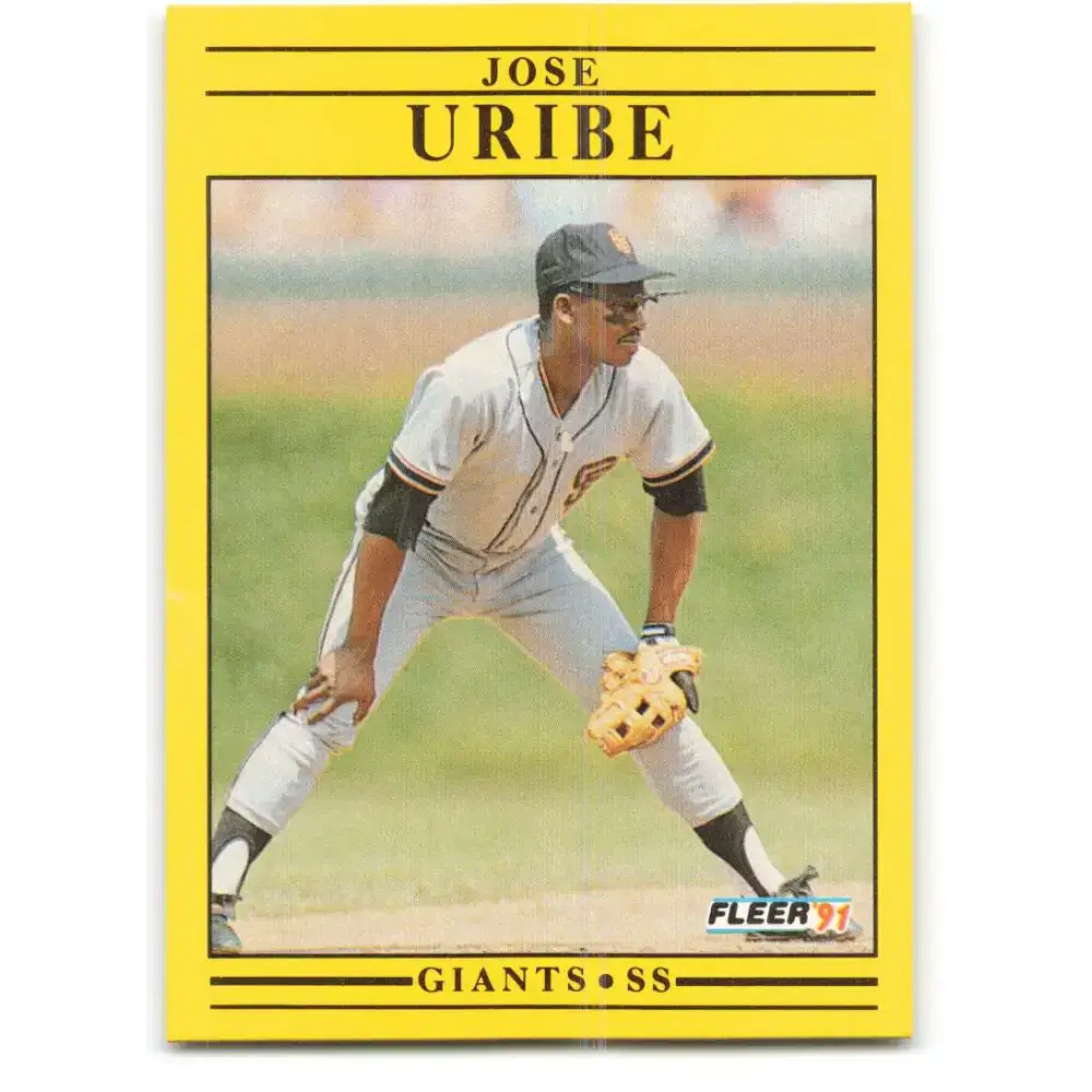 1991 Fleer #275 Jose Uribe NM-MT San Francisco Giants Baseball Card - Baseball Card Single