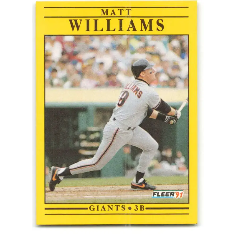 1991 Fleer #276 Matt Williams NM-MT San Francisco Giants Baseball Card - Baseball Card Single