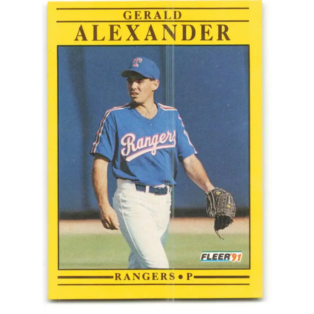 1991 Fleer #278 Gerald Alexander NM-MT RC Rookie Texas Rangers Baseball Card - Baseball Card Single