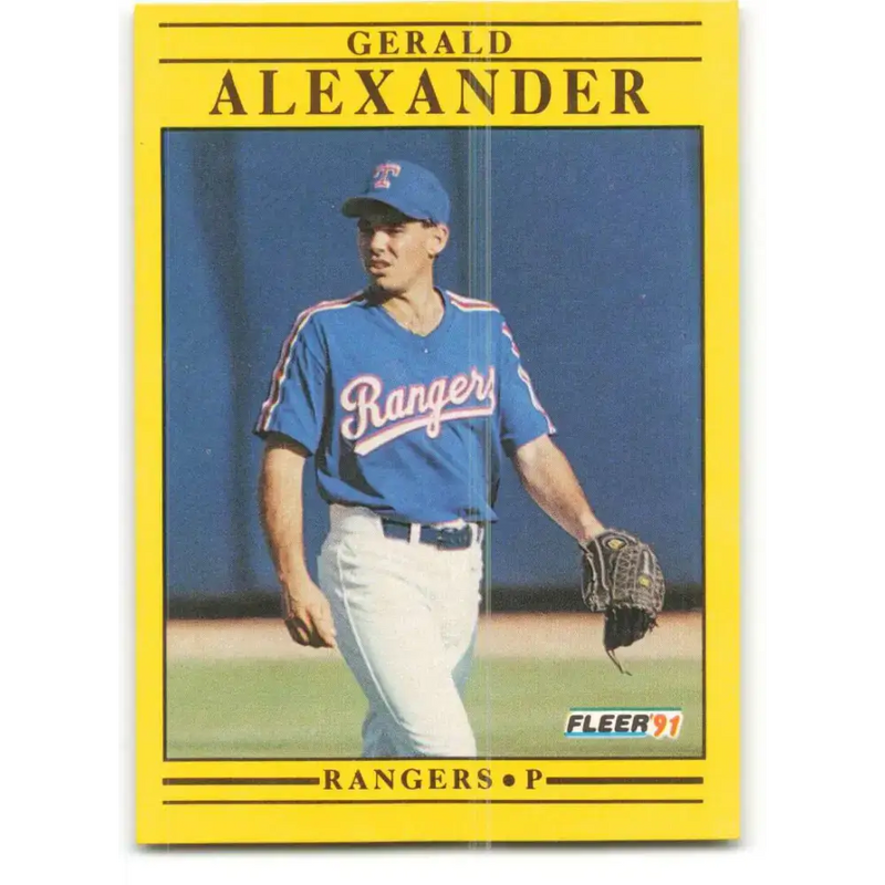 1991 Fleer #278 Gerald Alexander NM-MT RC Rookie Texas Rangers Baseball Card - Baseball Card Single