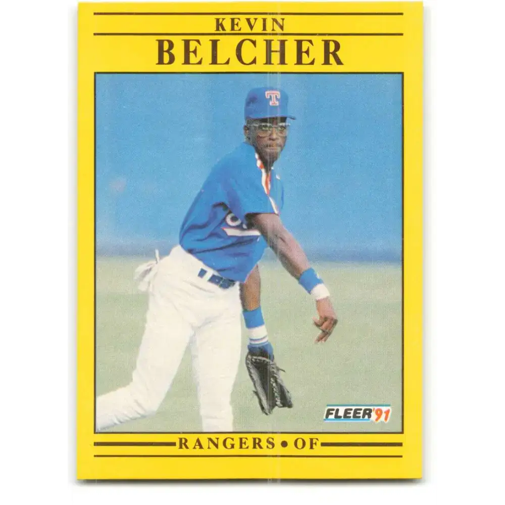 1991 Fleer #280 Kevin Belcher NM-MT RC Rookie Texas Rangers Baseball Card - Baseball Card Single
