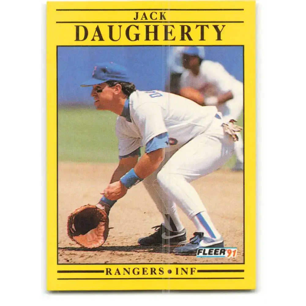 1991 Fleer #284 Jack Daugherty NM-MT Texas Rangers Baseball Card - Baseball Card Single