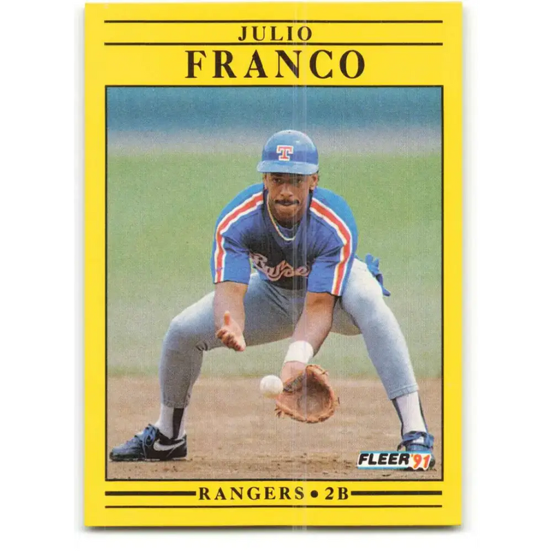 1991 Fleer #285 Julio Franco NM-MT Texas Rangers Baseball Card