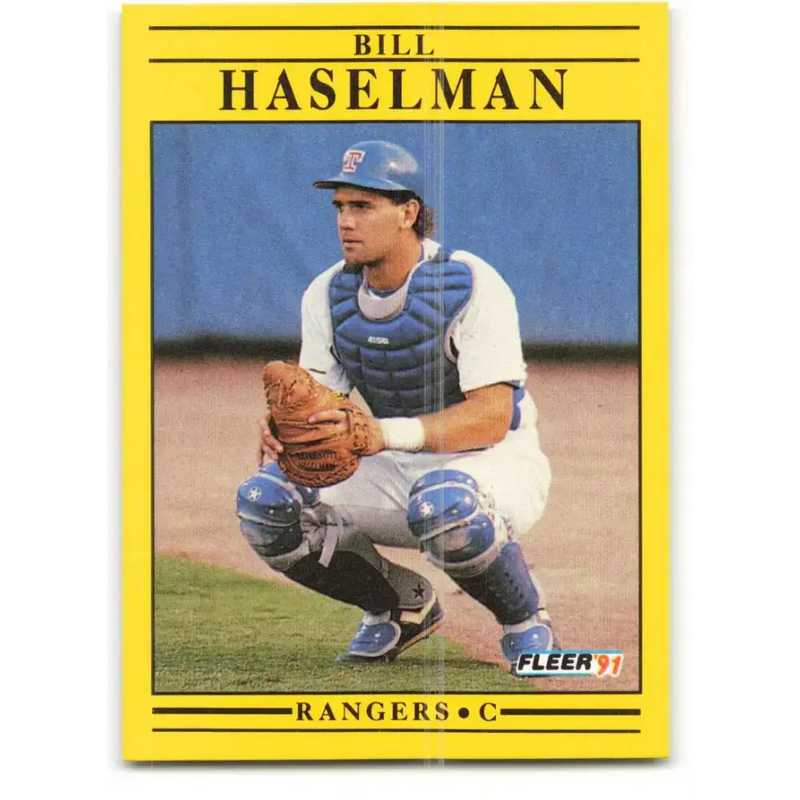 1991 Fleer #287 Bill Haselman NM-MT RC Rookie Texas Rangers Baseball Card