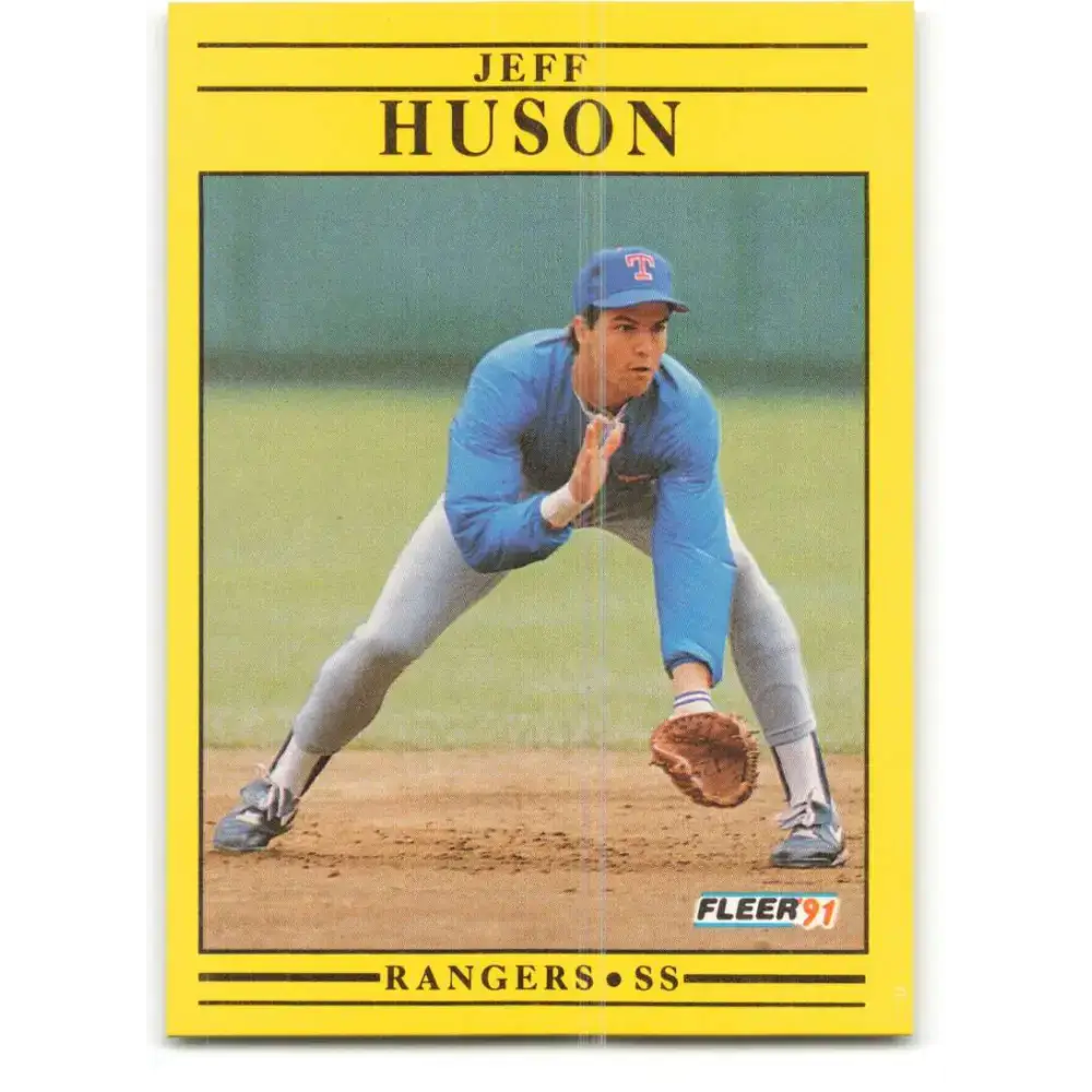 1991 Fleer #289 Jeff Huson NM-MT Texas Rangers Baseball Card - Baseball Card Single