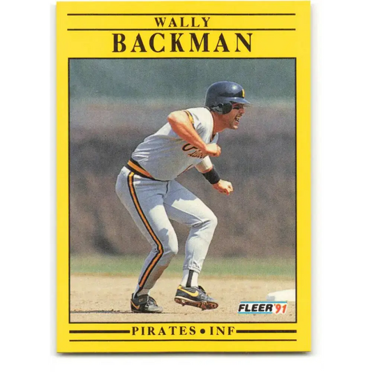 1991 Fleer #29 Wally Backman NM-MT Pittsburgh Pirates Baseball Card - Baseball Card Single