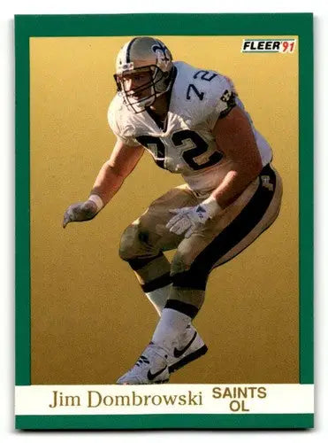 1991 Fleer #292 Jim Dombrowski New Orleans Saints Football Cards NM ID:60502 - Football Card Single