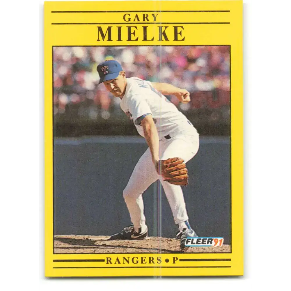 1991 Fleer #293 Gary Mielke NM-MT Texas Rangers Baseball Card - Baseball Card Single