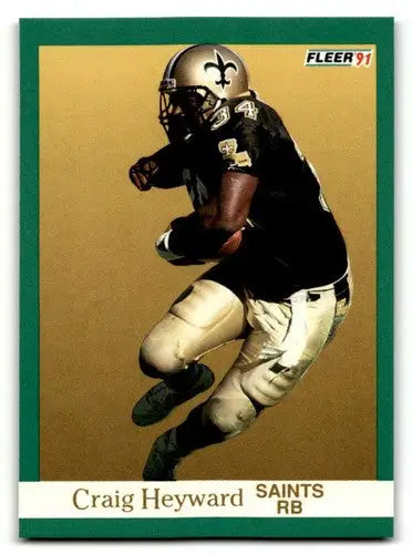 1991 Fleer #294 Craig Heyward New Orleans Saints Football Cards NM N ID:60490 - Football Card Single