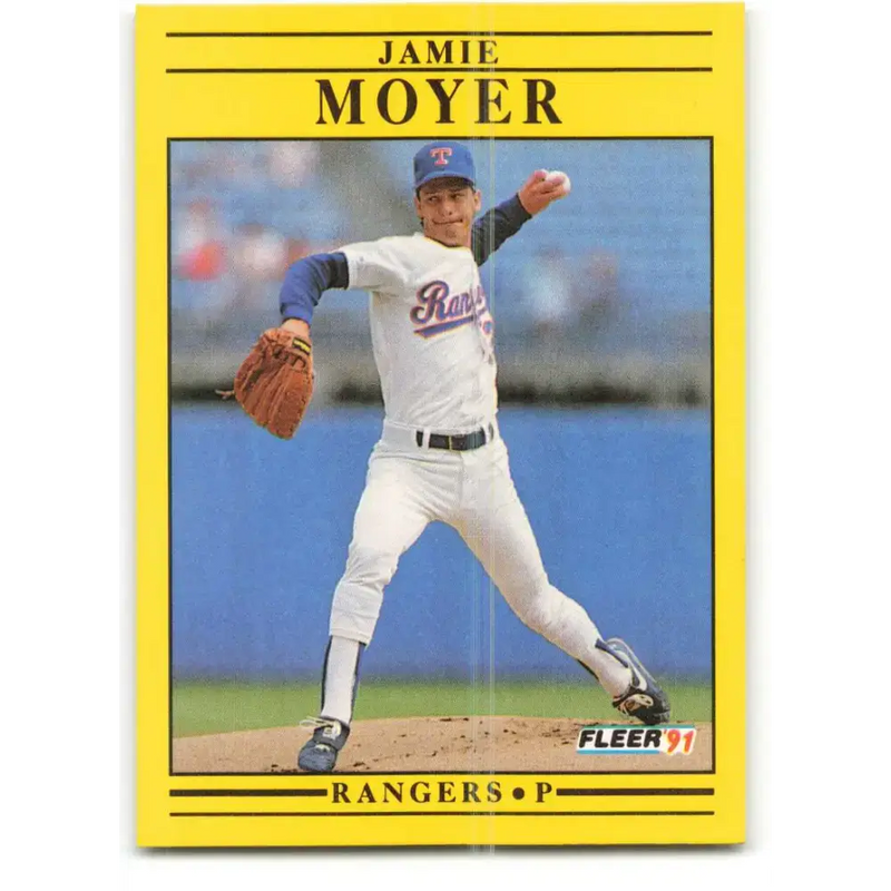 1991 Fleer #294 Jamie Moyer NM-MT Texas Rangers Baseball Card - Baseball Card Single