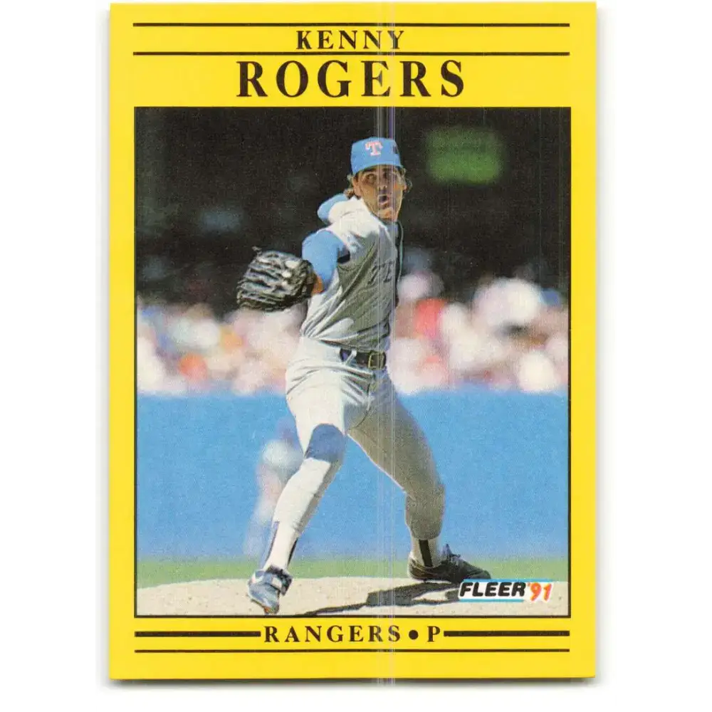 1991 Fleer #299 Kenny Rogers NM-MT Texas Rangers Baseball Card - Baseball Card Single