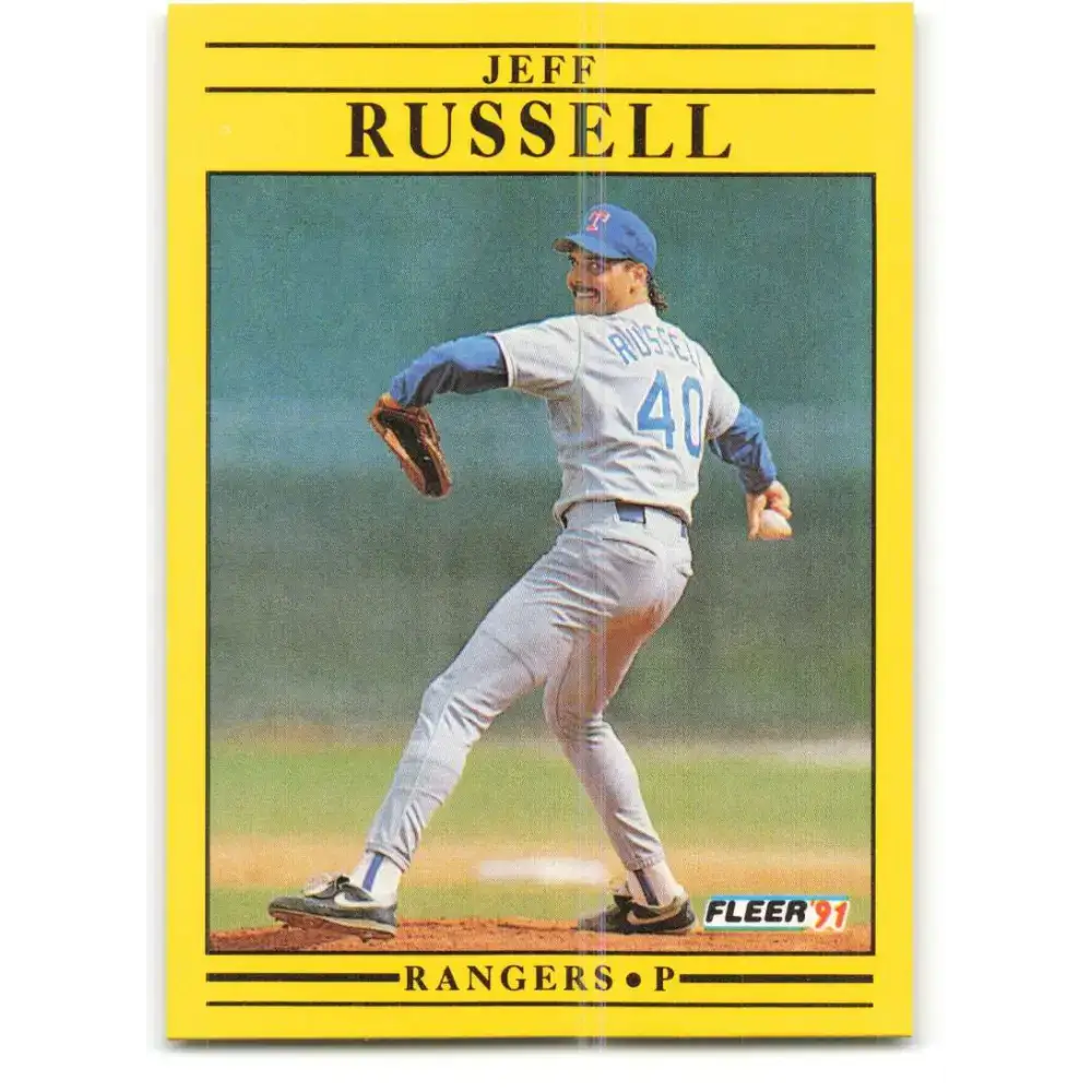 1991 Fleer #300 Jeff Russell NM-MT Texas Rangers Baseball Card - Baseball Card Single