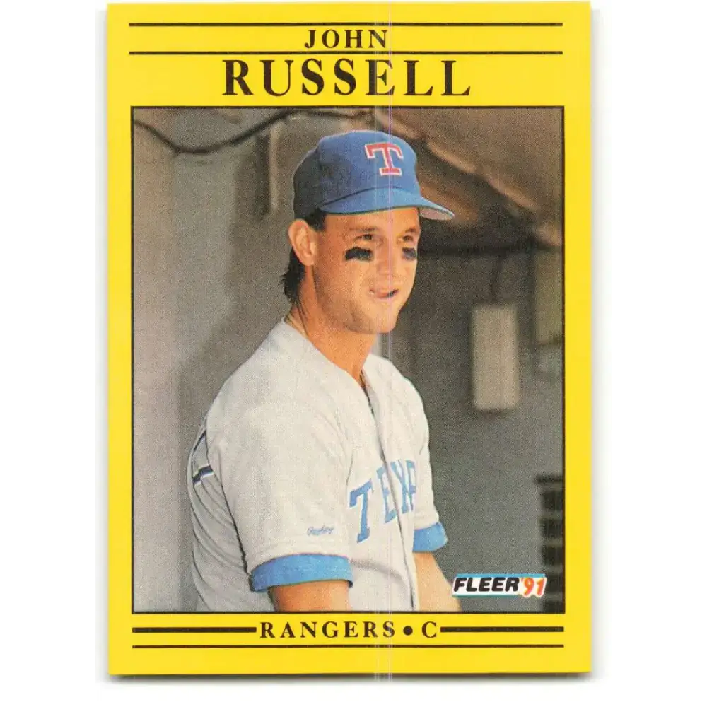 1991 Fleer #301 John Russell NM-MT Texas Rangers Baseball Card - Baseball Card Single