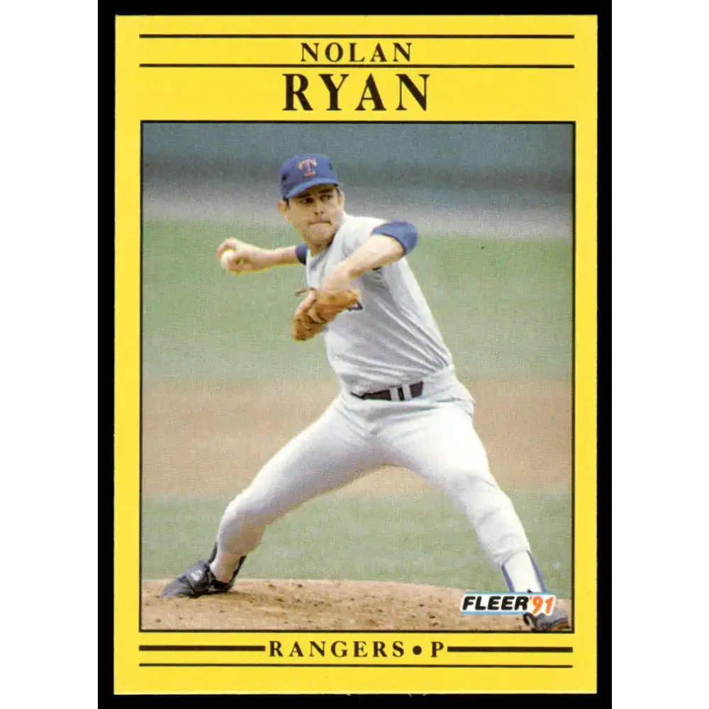 1991 Fleer #302 Nolan Ryan EX/NM Texas Rangers Baseball Card