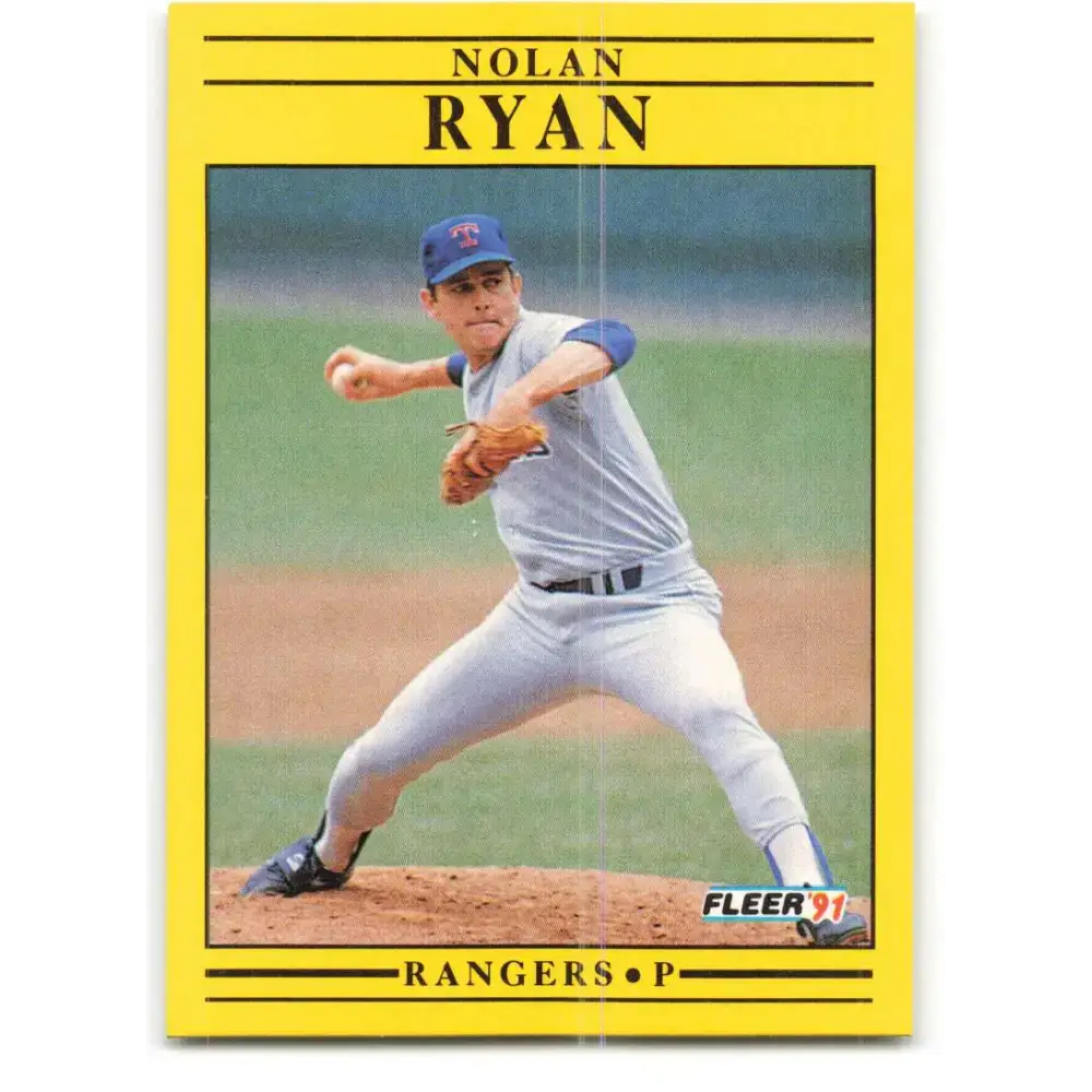 1991 Fleer #302 Nolan Ryan NM-MT Texas Rangers Baseball Card - Baseball Card Single