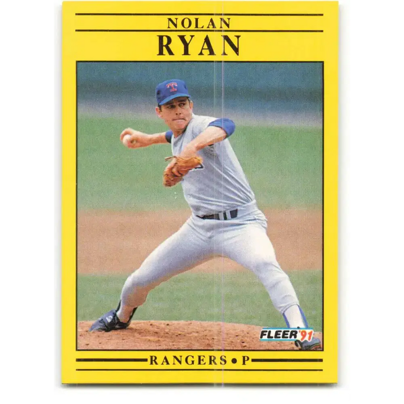 1991 Fleer #302 Nolan Ryan NM-MT Texas Rangers Baseball Card - Baseball Card Single