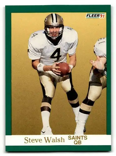 1991 Fleer #304 Steve Walsh New Orleans Saints Football Cards NM Nea ID:60497 - Football Card Single