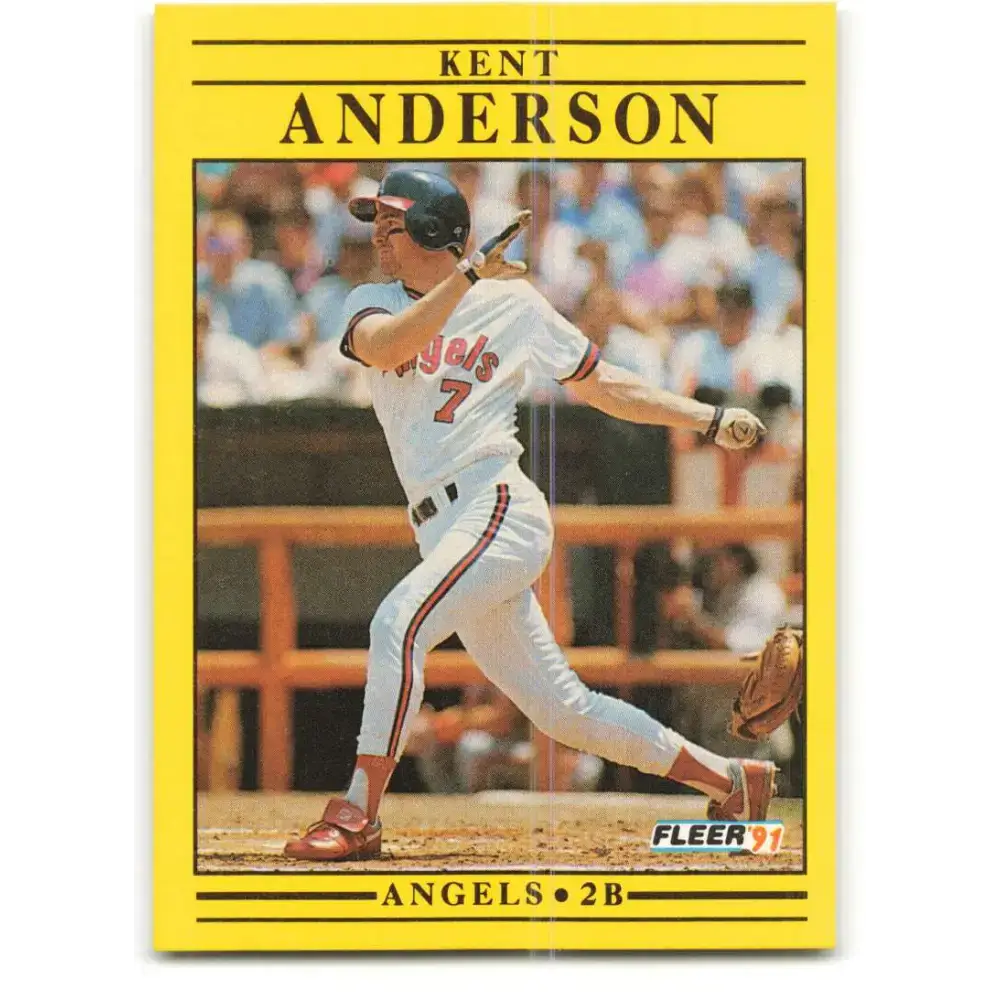 1991 Fleer #306 Kent Anderson NM-MT California Angels Baseball Card - Baseball Card Single