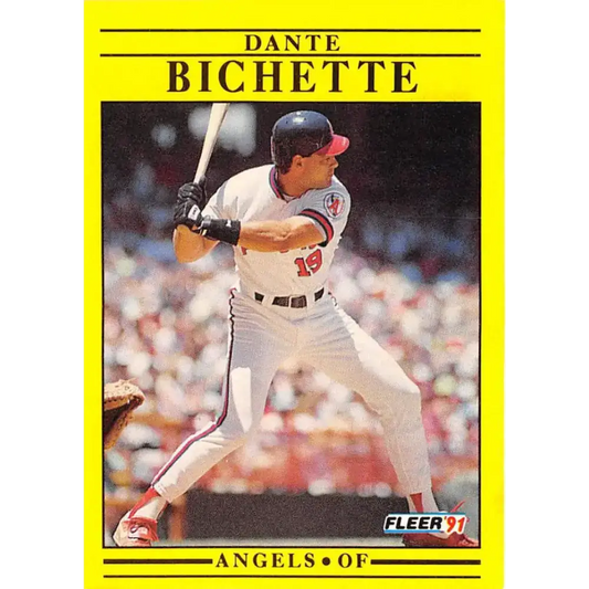 1991 Fleer #307 Dante Bichette NM-MT California Angels Baseball Card - Baseball Card Single