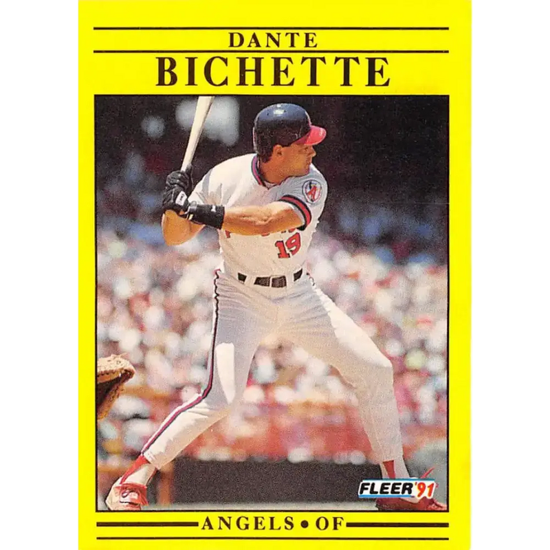 1991 Fleer #307 Dante Bichette NM-MT California Angels Baseball Card - Baseball Card Single