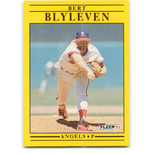 1991 Fleer #308 Bert Blyleven NM-MT California Angels Baseball Card - Baseball Card Single