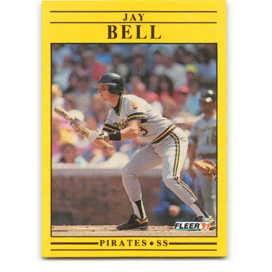 1991 Fleer #31 Jay Bell NM-MT Pittsburgh Pirates Baseball Card - Baseball Card Single