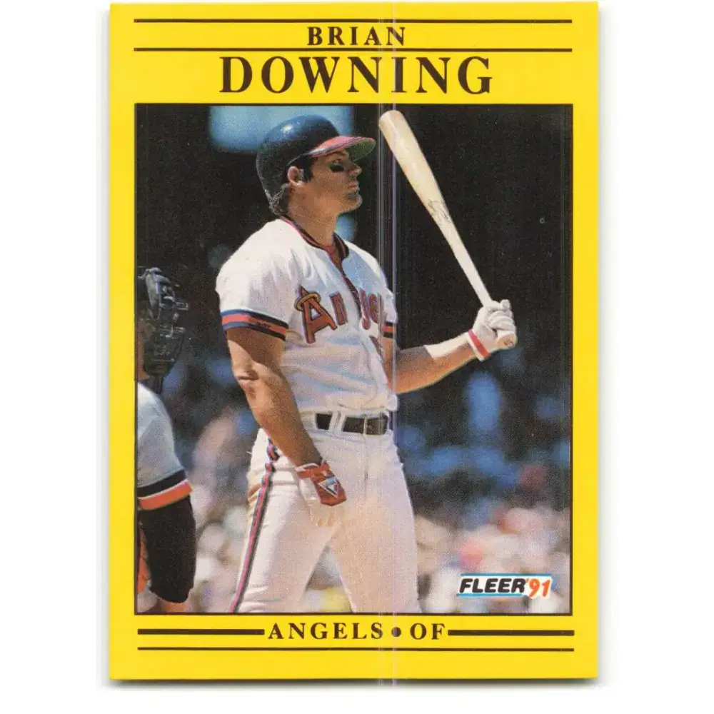 1991 Fleer #310 Brian Downing NM-MT California Angels Baseball Card - Baseball Card Single