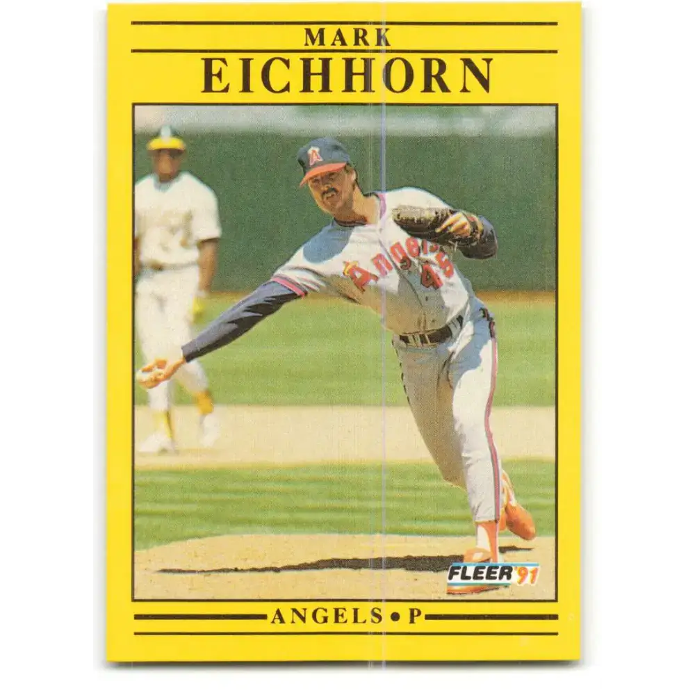 1991 Fleer #311 Mark Eichhorn NM-MT California Angels Baseball Card - Baseball Card Single