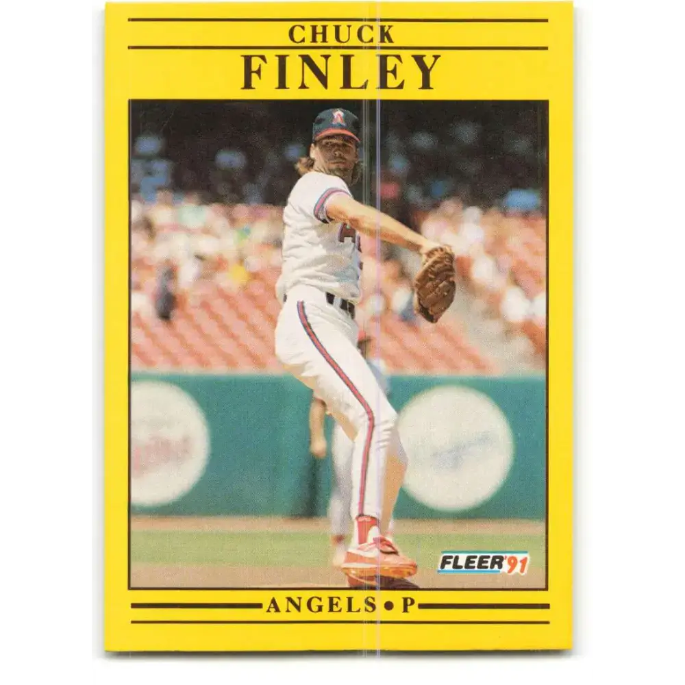 1991 Fleer #313 Chuck Finley NM-MT California Angels Baseball Card - Baseball Card Single