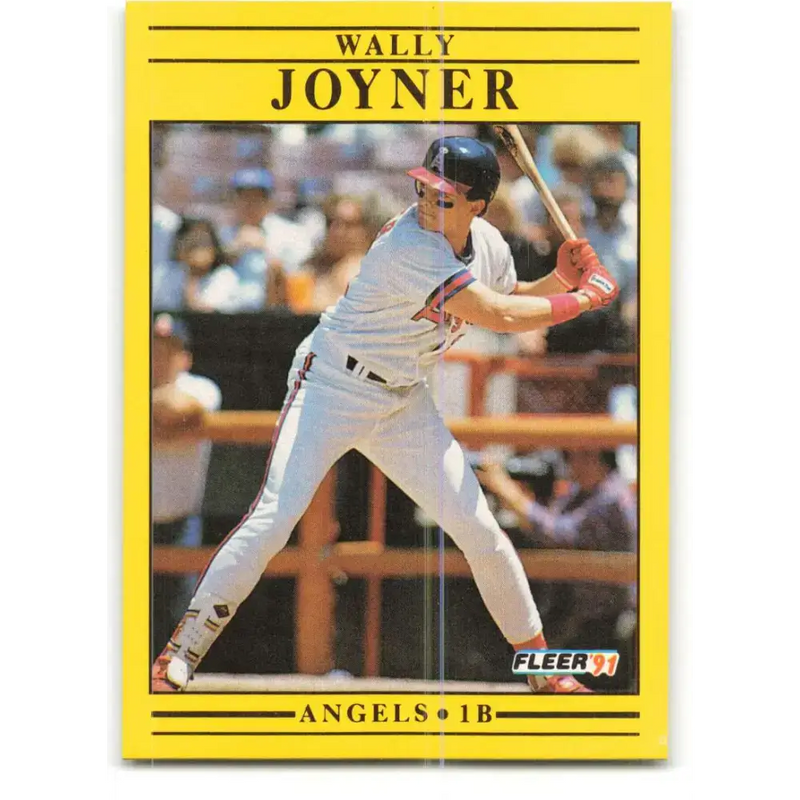 1991 Fleer #317 Wally Joyner NM-MT California Angels Baseball Card - Baseball Card Single