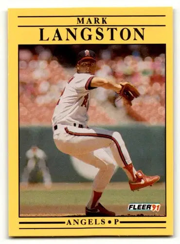 Image of 1991 Fleer Mark Langston baseball card with original gloss, ID 58087