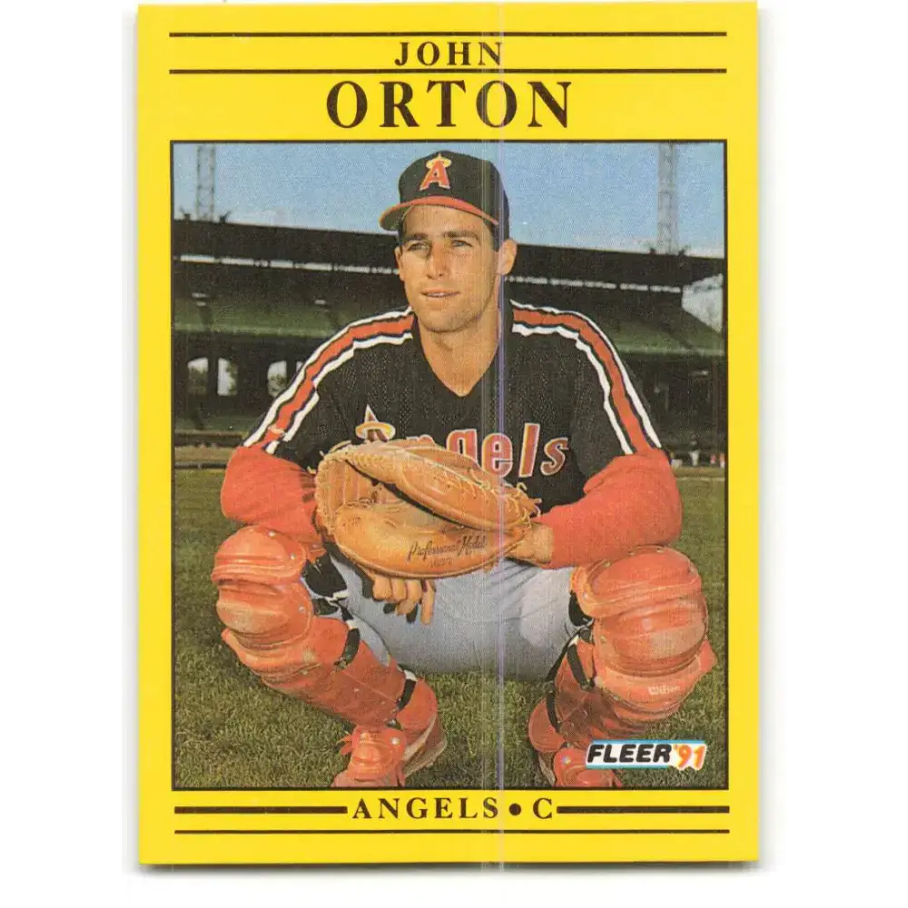 1991 Fleer #320 John Orton NM-MT California Angels Baseball Card - Baseball Card Single